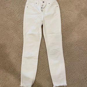 Madewell High Rise White Jeans